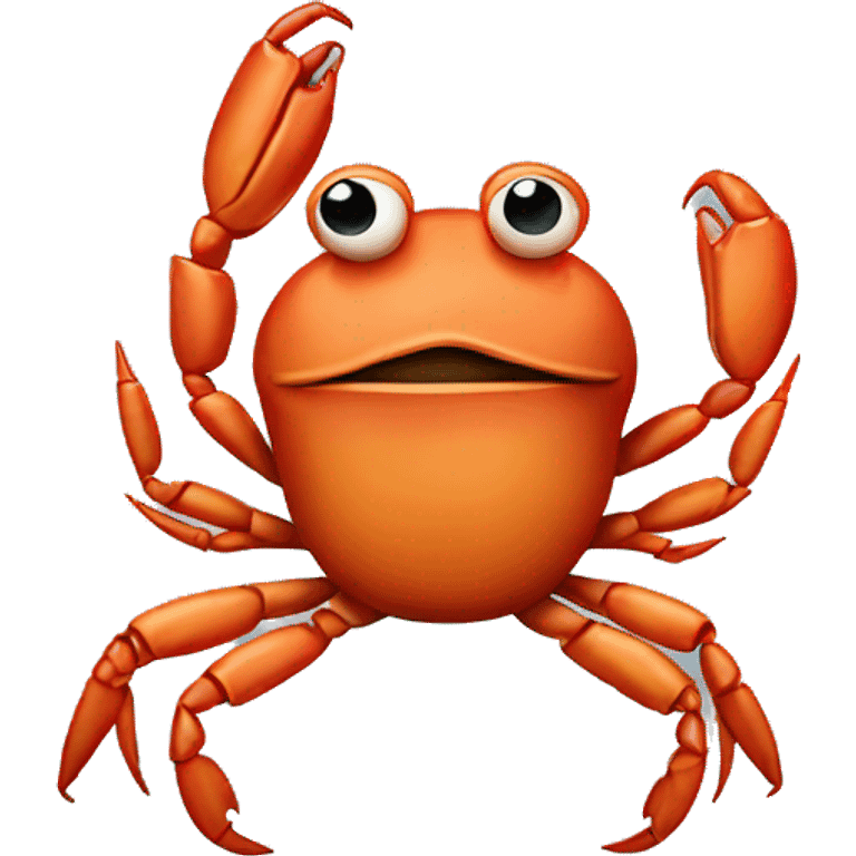 a crab smoking a cigarette emoji