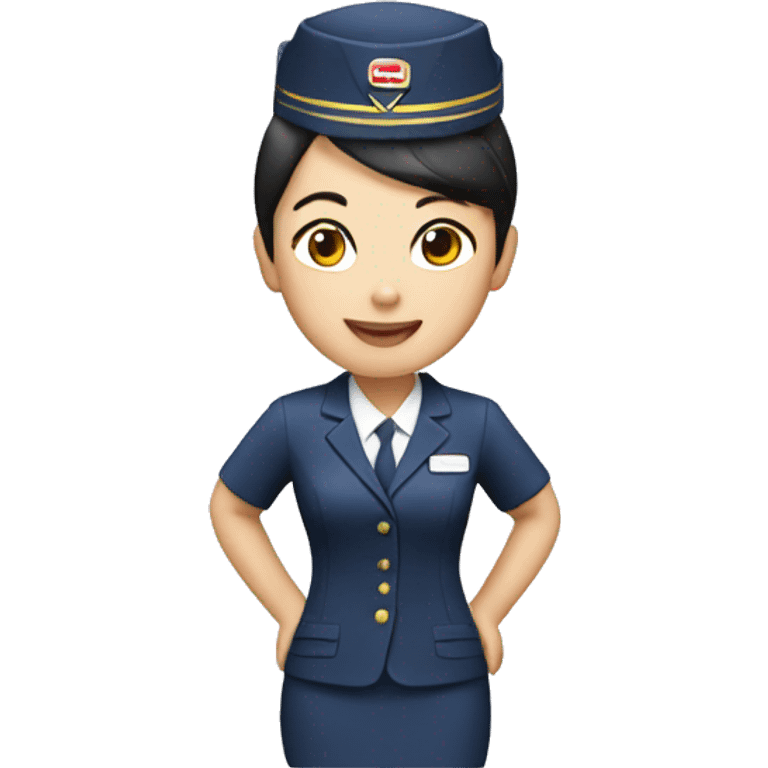 Asian Flight attendant emoji