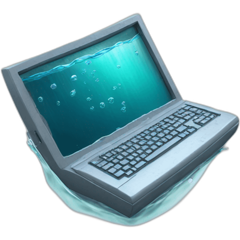 computer inside water emoji