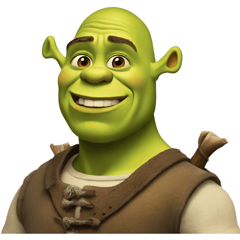 Shrek with gog emoji