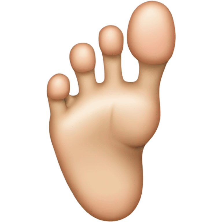 A foot with a thumb as a big toe emoji