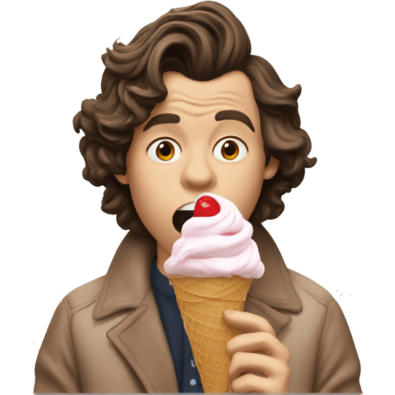 Harry styles eating an ice cream cone  emoji