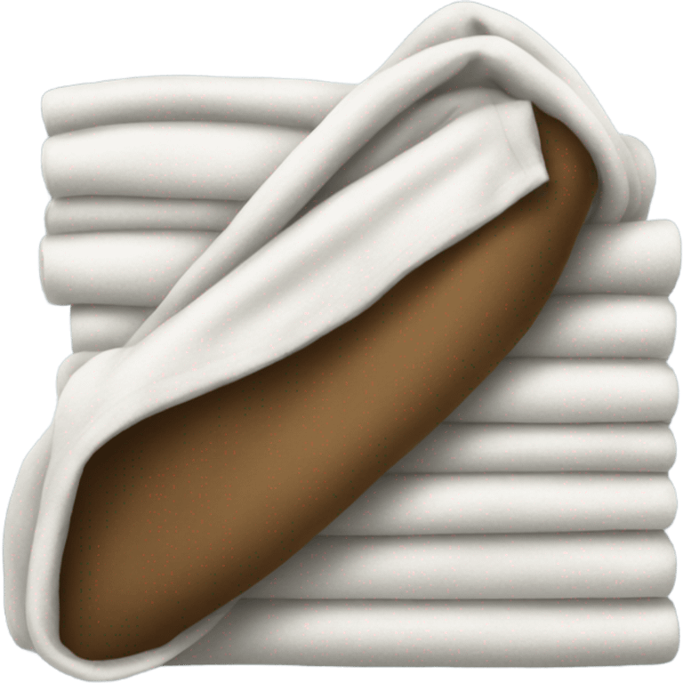 White cozy folded up blanket  emoji