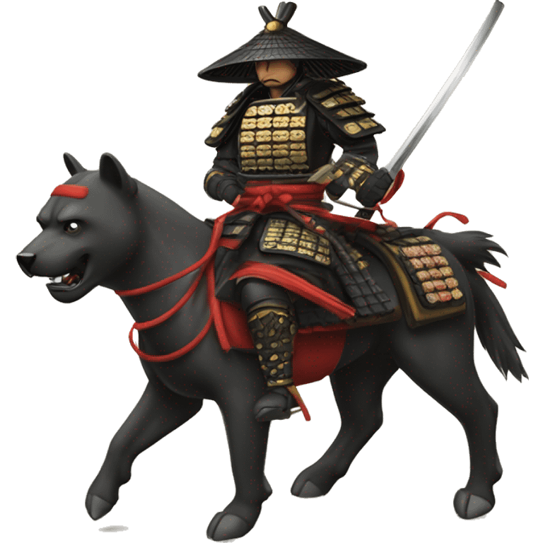 shogun samurai on wild bear emoji