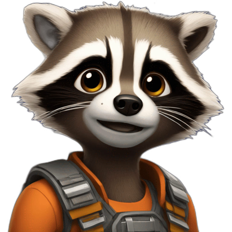 Rocket racoon emoji