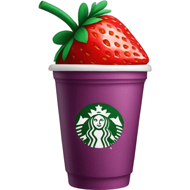 starbucks strawberry açaí  emoji