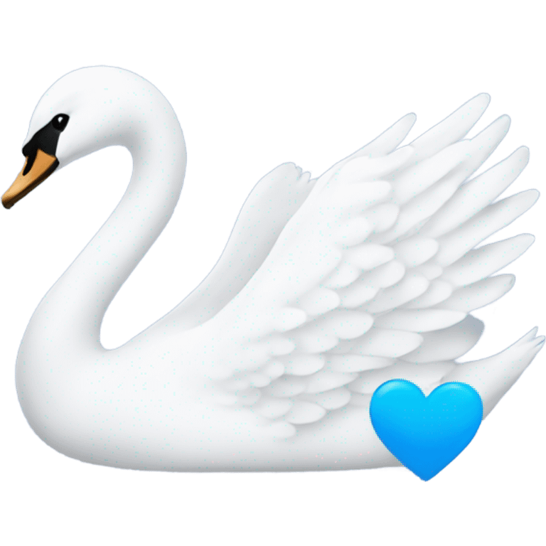 swan with blue hearts emoji