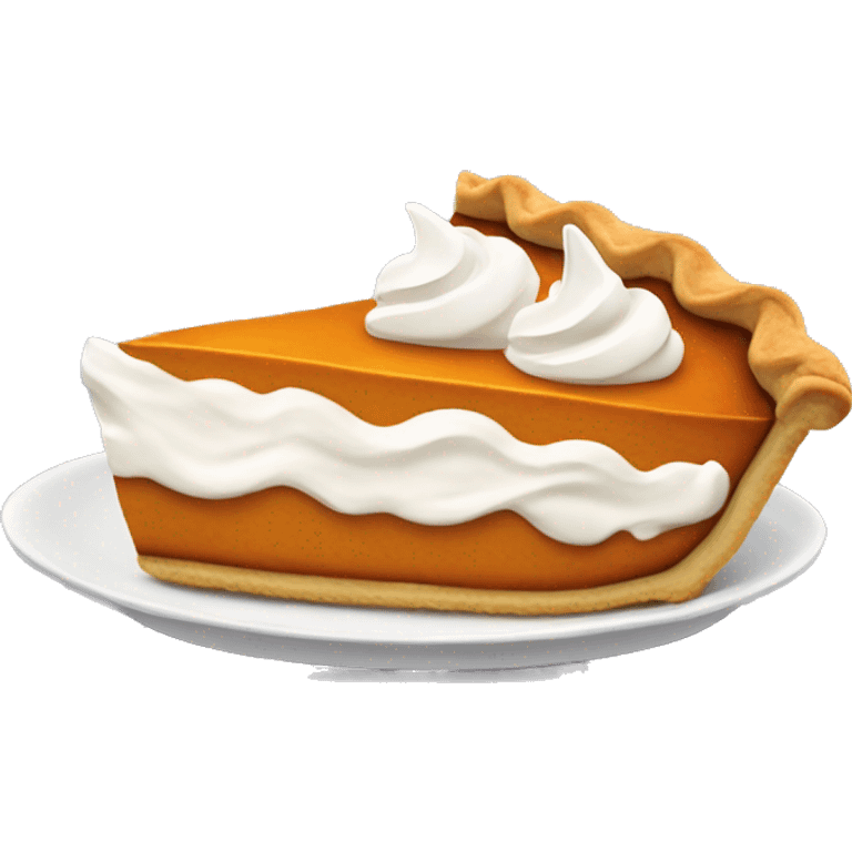 Pumpkin pie with whipped cream  emoji