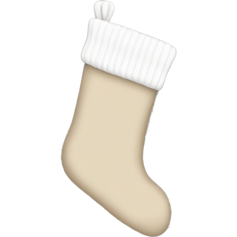 white and beige knit christmas stocking emoji