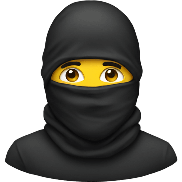 A man wearing a balaclava emoji