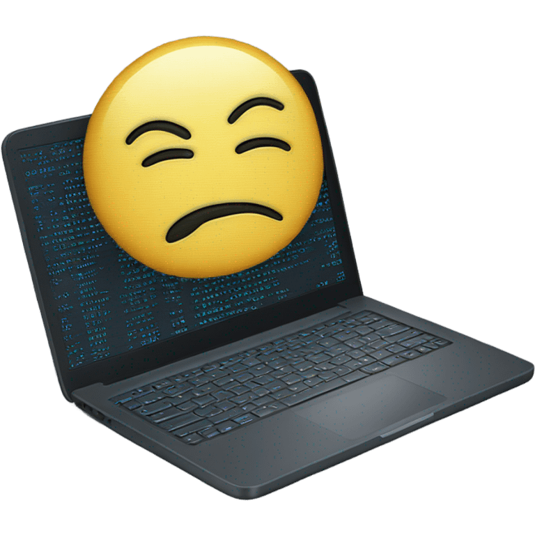 laptop with code emoji