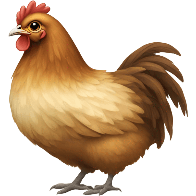 Cute hen emoji