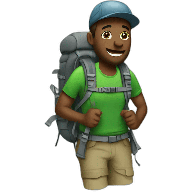 Hiker-kilimanjaro emoji