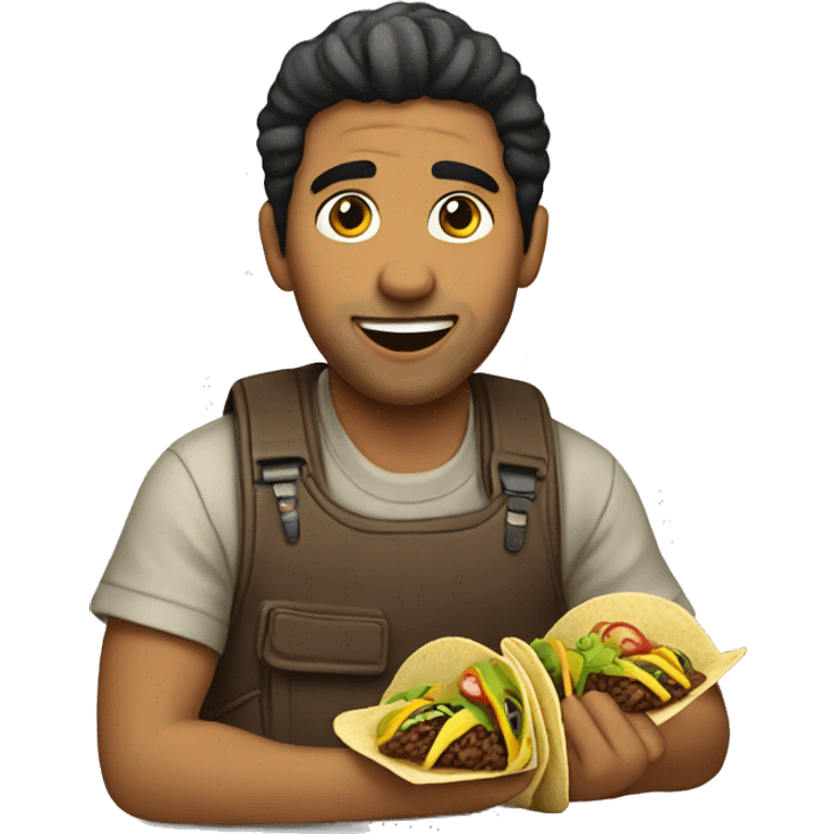 hispanic eating tacos emoji