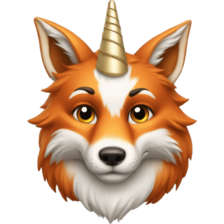 fox with unicorn horn emoji