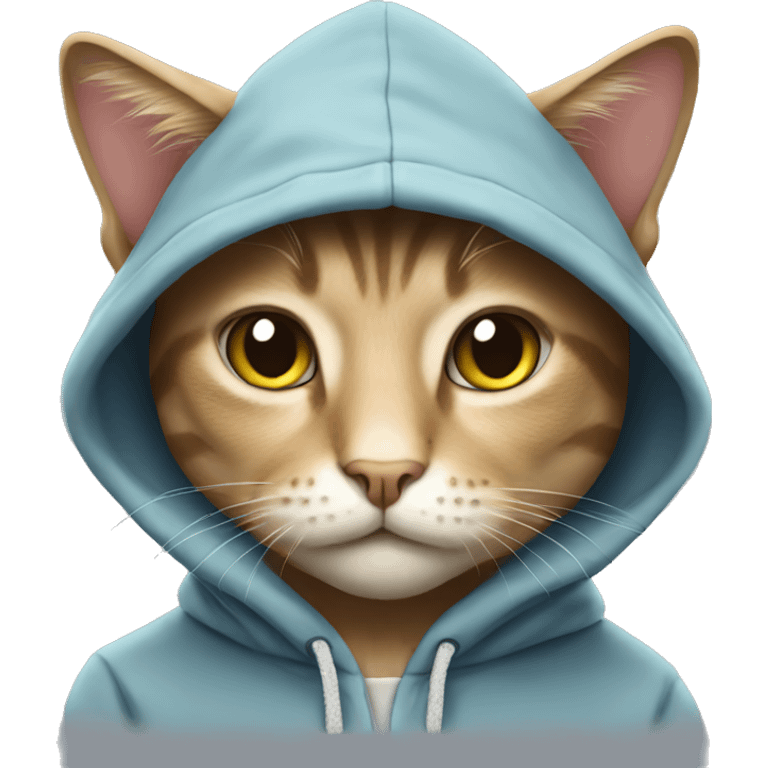 cat wearing hoodie emoji