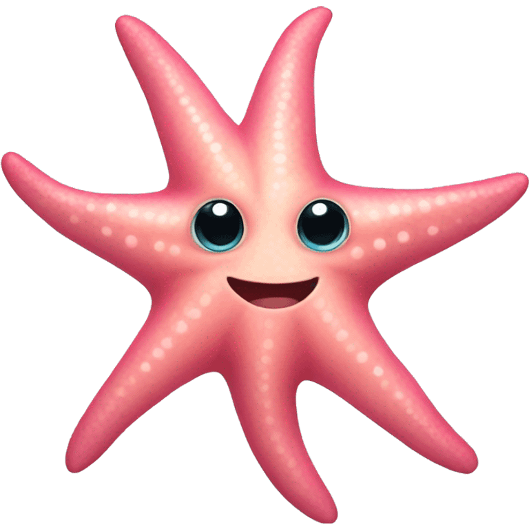 Pink star fish emoji