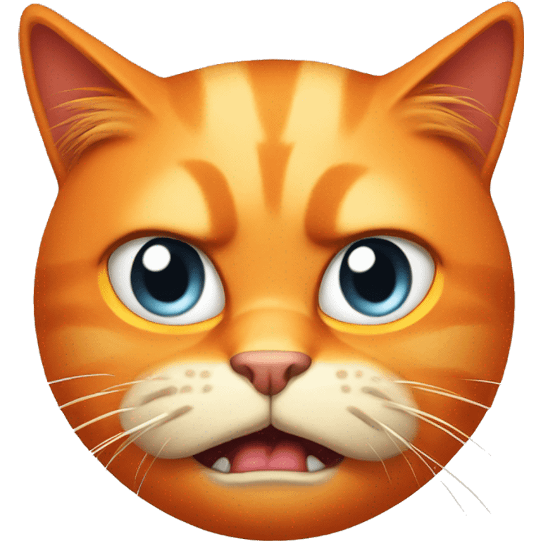 Angry orange cat emoji