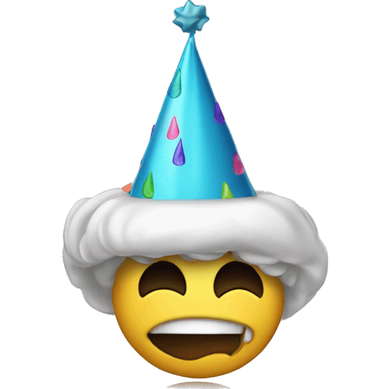 tears with party hat  emoji