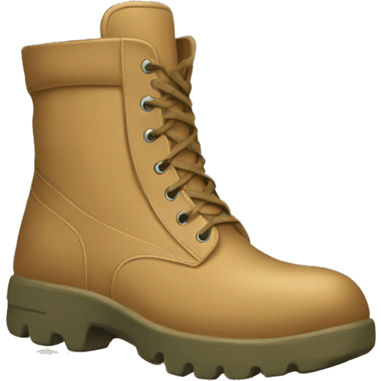 tan military boot emoji