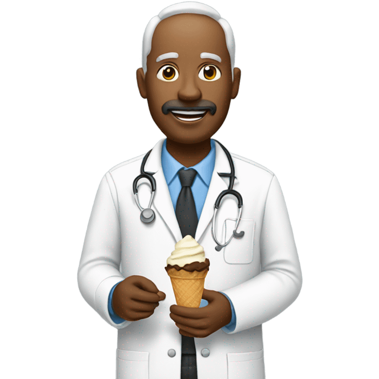 Doc with icecream  emoji