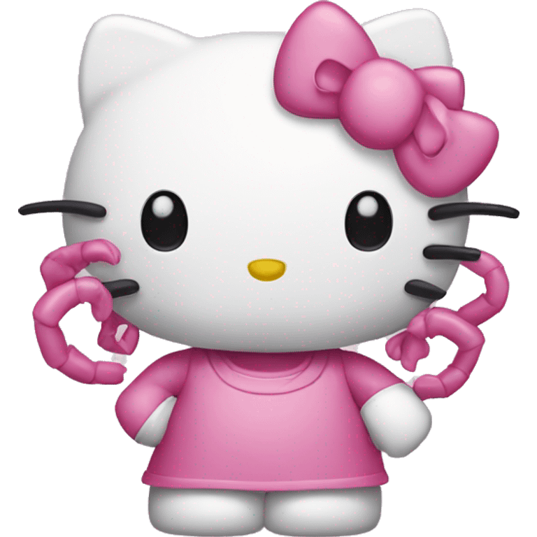 Hello kitty with 8 arms emoji