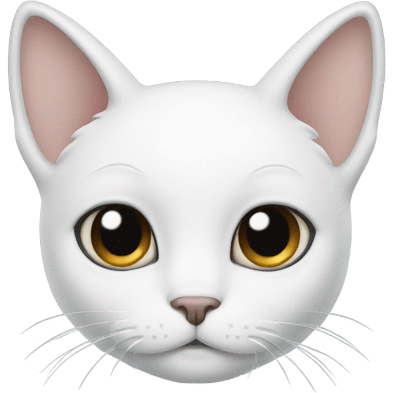 White cat black ears emoji