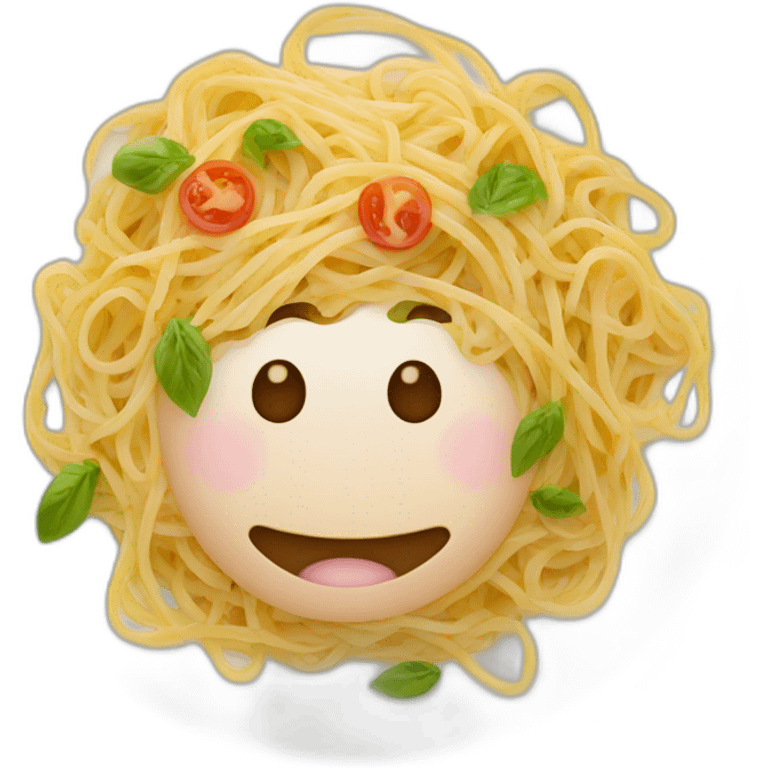 Plate with spaghetti carbonara  emoji