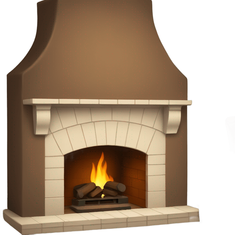 Brown fireplace emoji