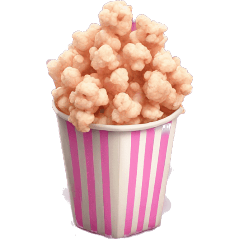 Pink popcorn emoji