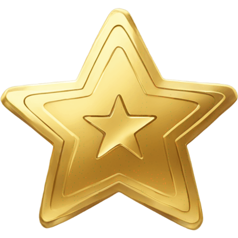 Round coin gold star spinning emoji