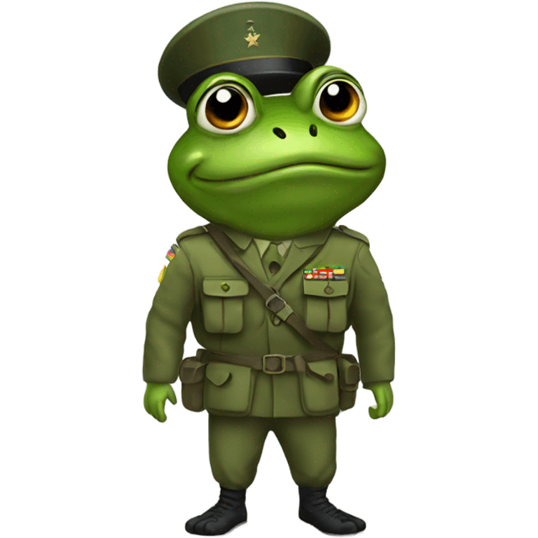 Military frog emoji