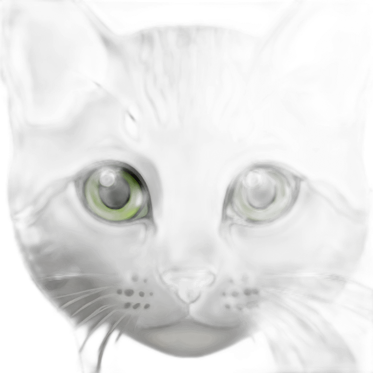 Egyptian Mau cat with green eyes emoji