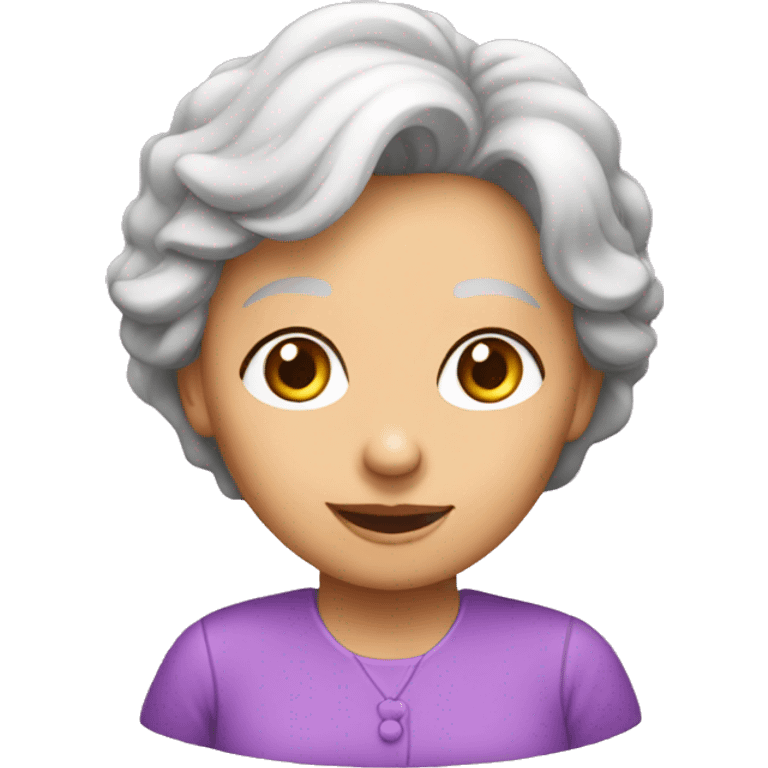 Grandmother do a puzzle emoji