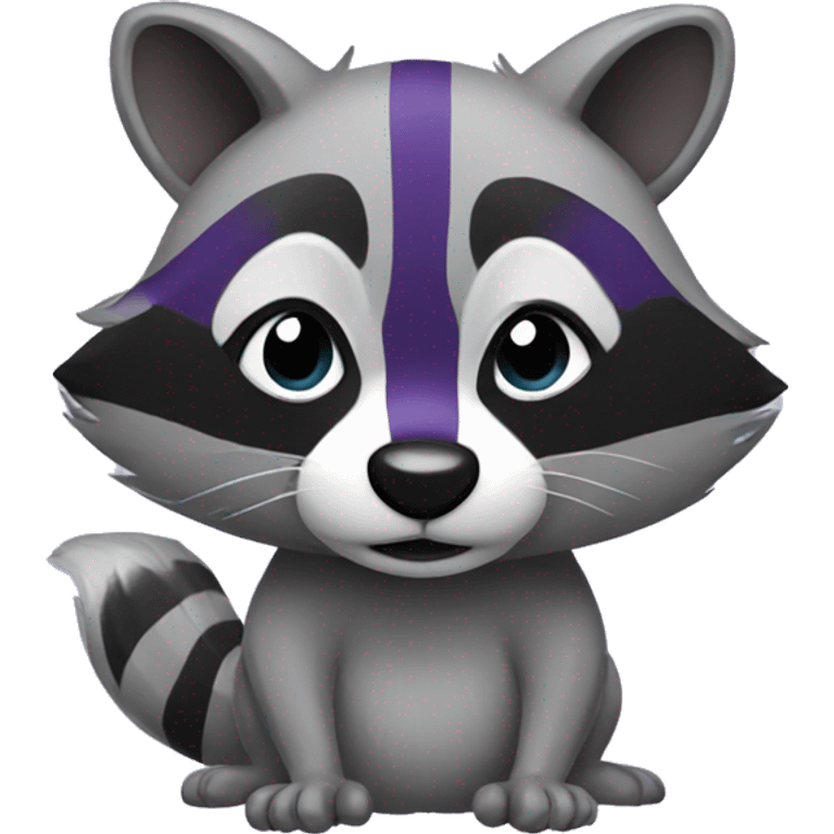 purple raccoon emoji