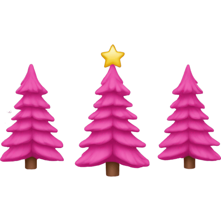 Christmas tree in pink emoji