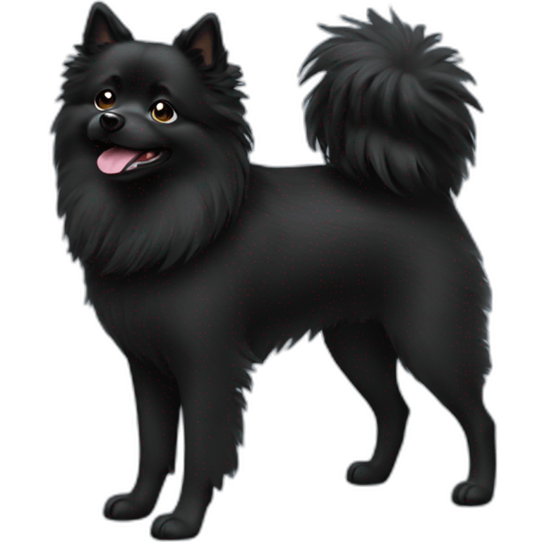 Black spitz emoji