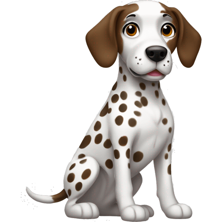 brown and white dalmatian emoji