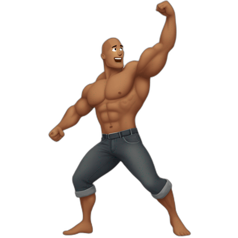 Dwayne Johnson qui danse emoji