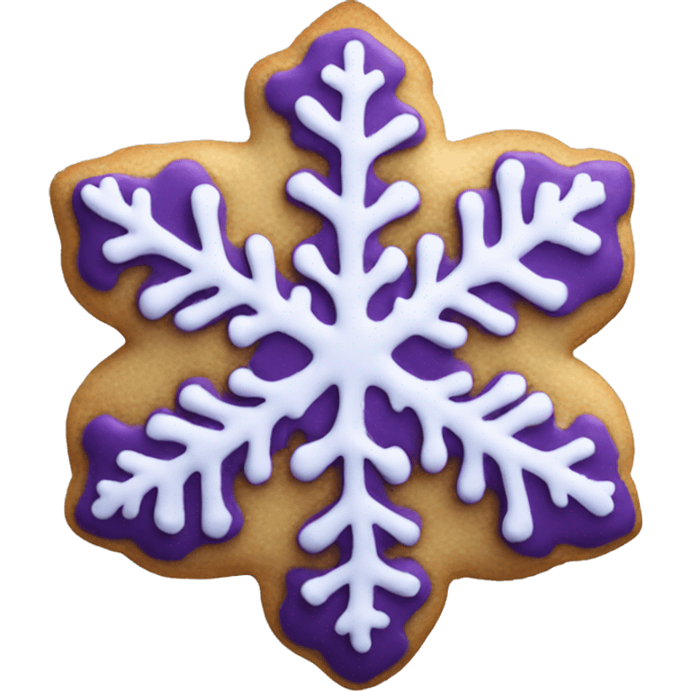 Purple snowflake cookie emoji