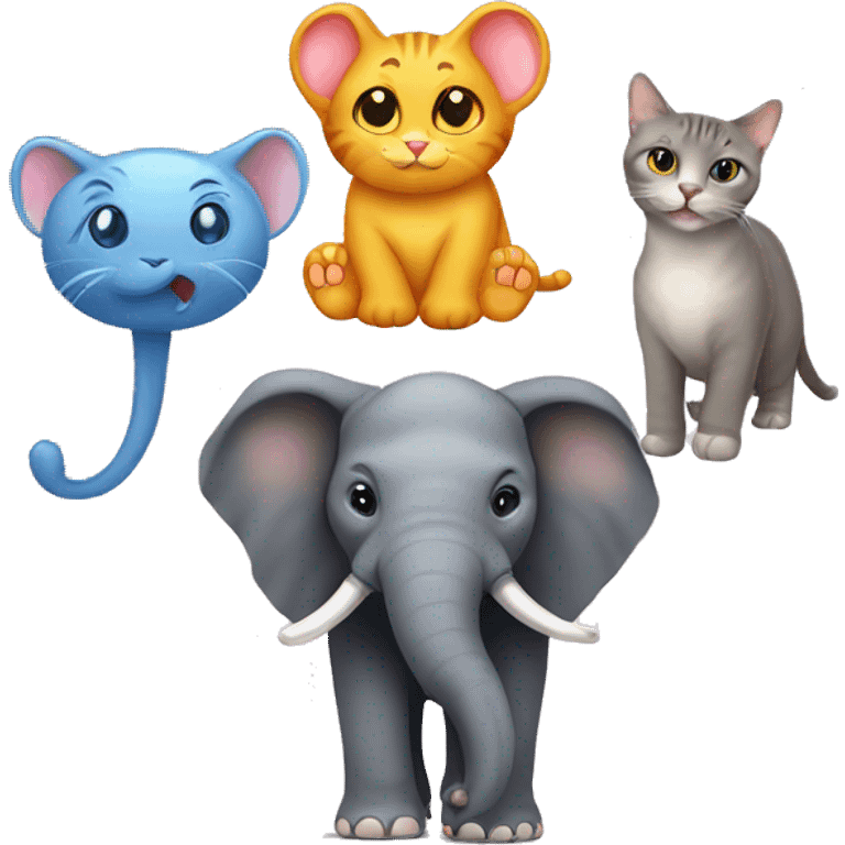 Cat an elephant  emoji