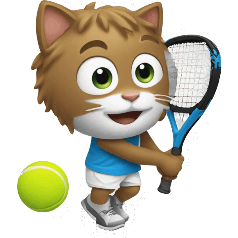 Un chat qui joue padel emoji