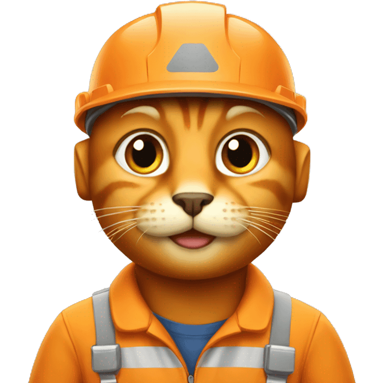 Engineer orange cat emoji