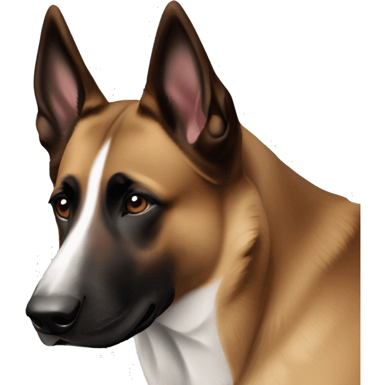 Brown black and White belgium shepherd malinois emoji