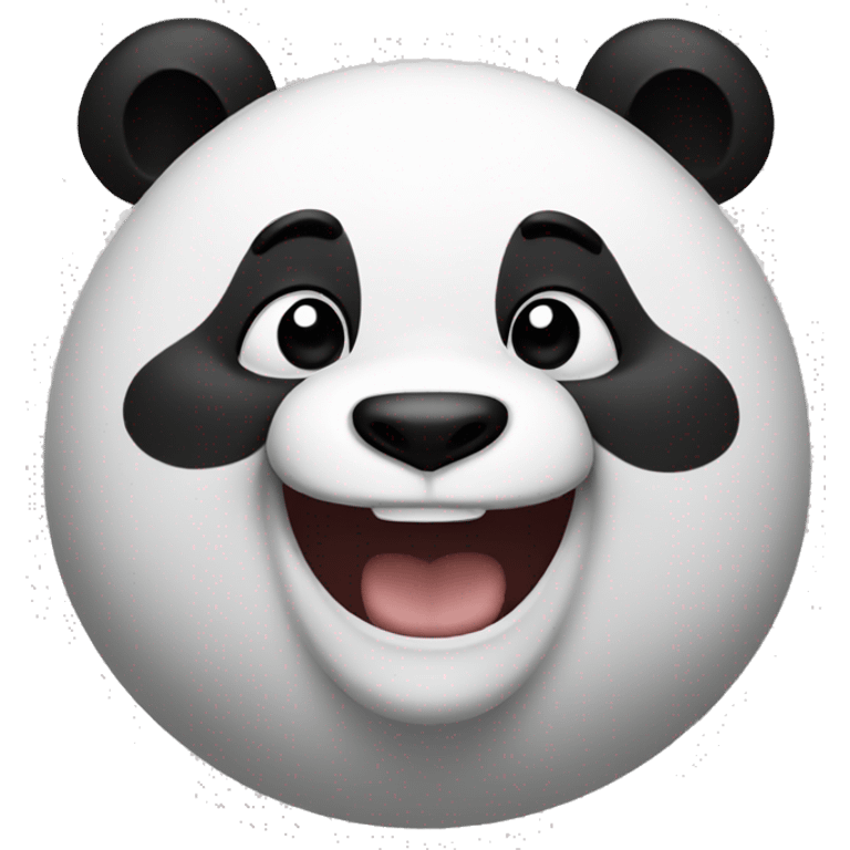 Laughing panda emoji