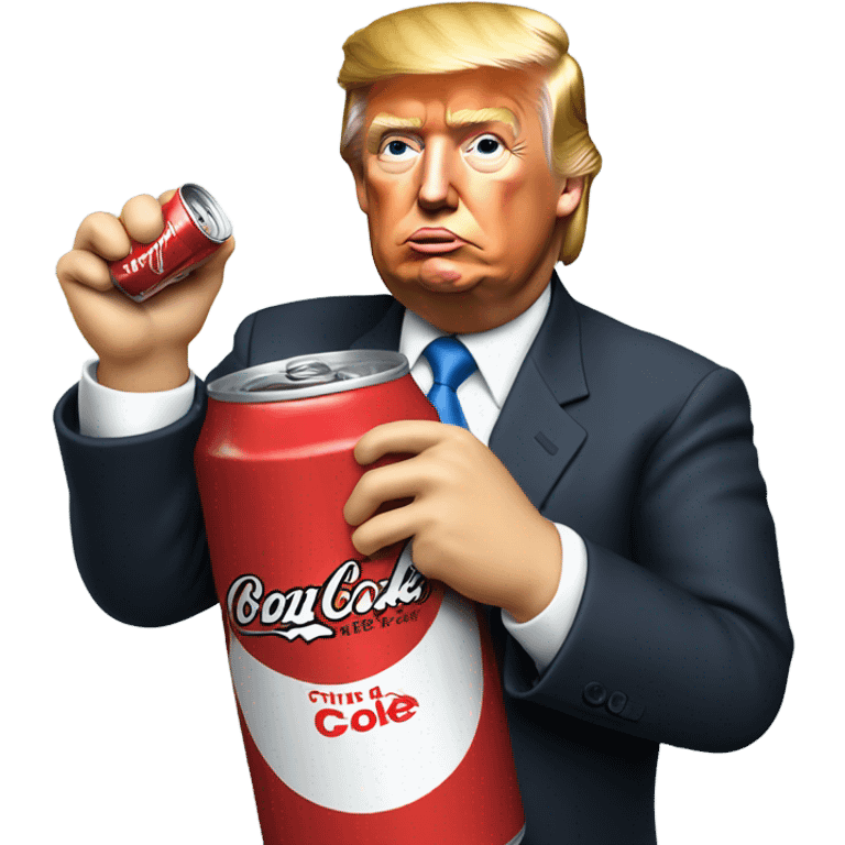 Donald trump drinking coke  emoji