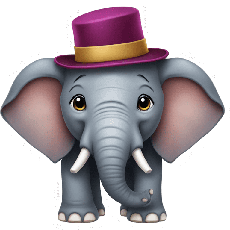 Elephant with hat emoji