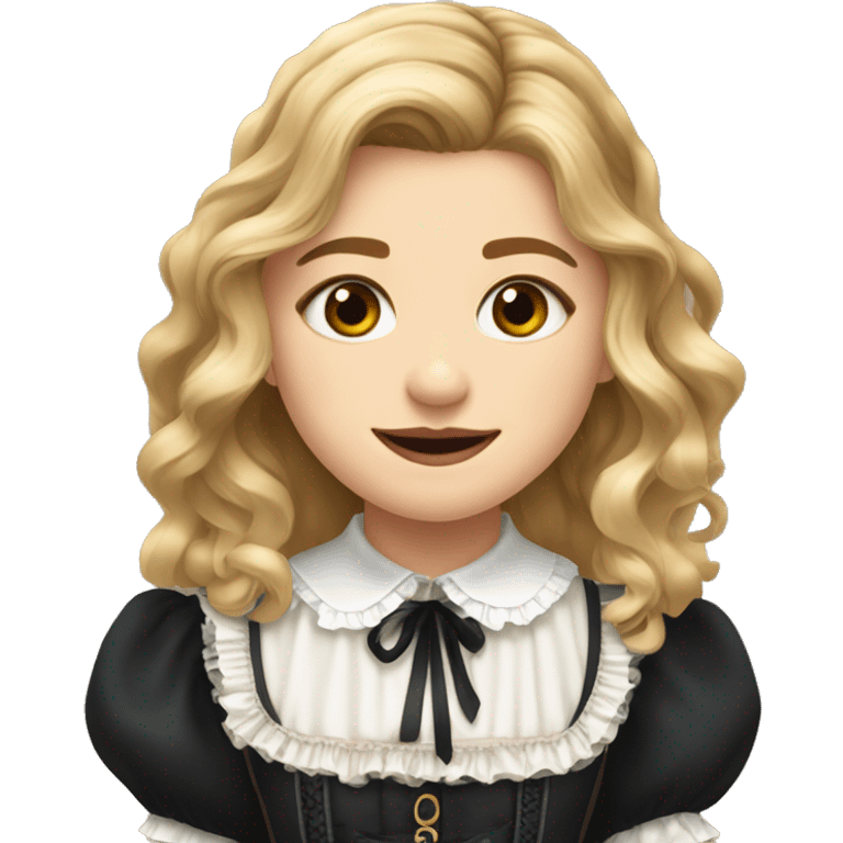 Chloe grace moretz wearing an antique maid outfit emoji