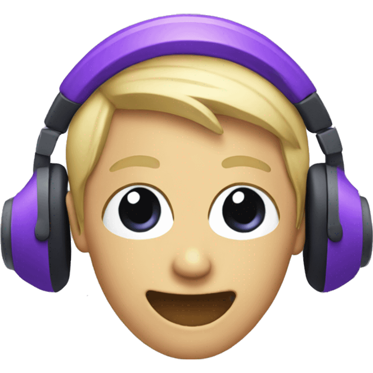 Purple headphones emoji