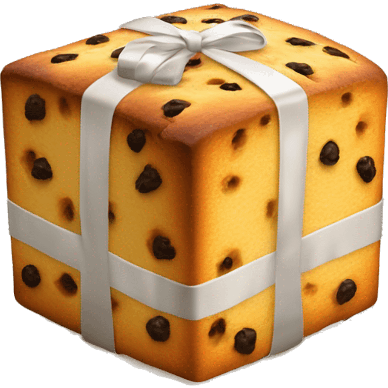 un panettone, tradicionalmente decorado con frutas confitadas y pasas. emoji